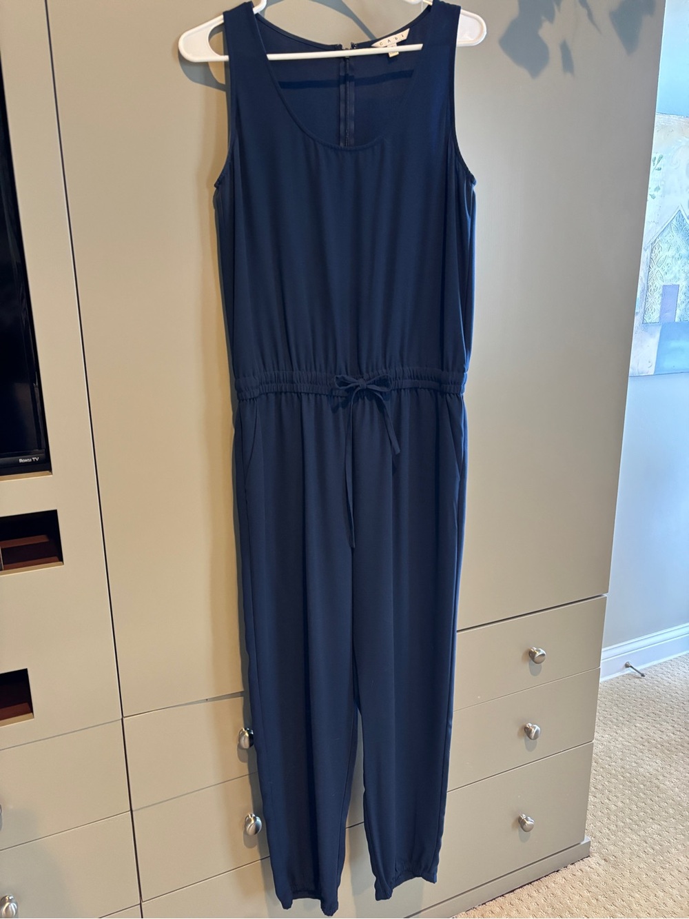 CAbi Deep Navy Sleeveless Shell Top